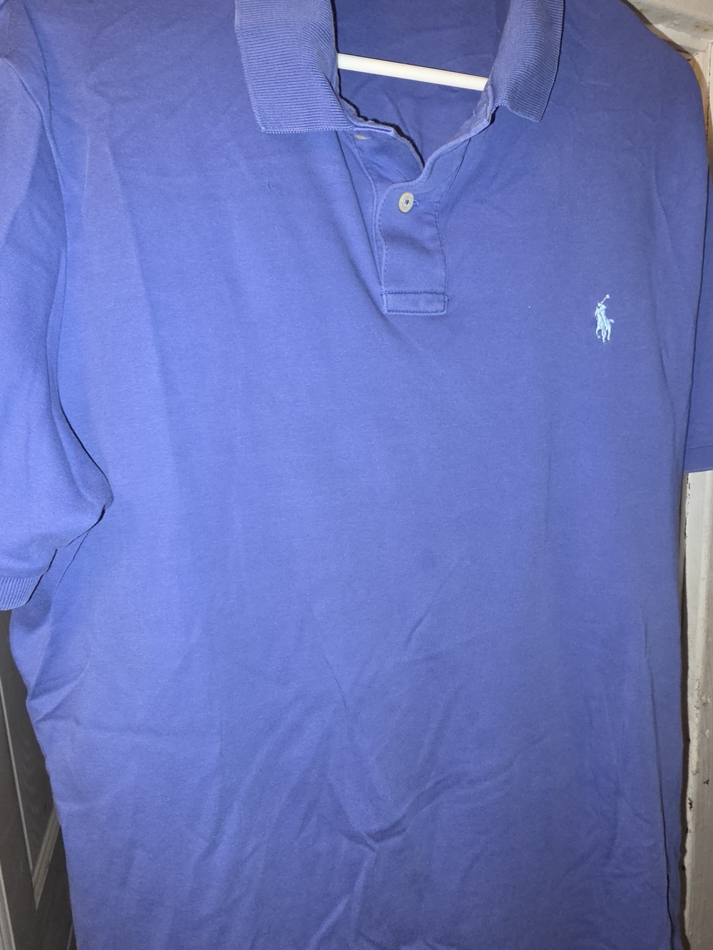 Ralph Lauren Blue Short Sleeve Polo with Contrasting Pony